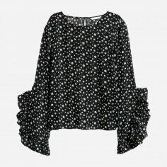 Акція на Блузка жіноча H&M XAZ107947INXM 34 Чорна від Rozetka