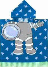 Акція на Рушник мікрофібра Koloco дитячий 60х115 см з капюшоном Космонавт від Rozetka