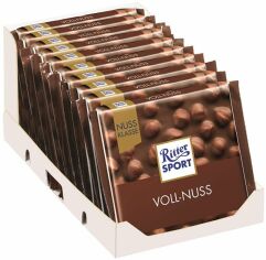 Акція на Упаковка молочного шоколаду Ritter Sport Nut Selection з цільними лісовими горіхами 10 шт. х 100 г від Rozetka