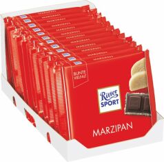 Акція на Упаковка темного шоколаду Ritter Sport з начинкою марципан 12 шт. х 100 г від Rozetka