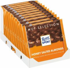 Акція на Упаковка молочного шоколаду Ritter Sport Nut Selection з цільним мигдалем сіллю та медом 11 шт. х 100 г від Rozetka