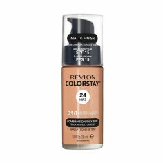 Акція на Тональний крем для обличчя Revlon ColorStay Makeup for Combination/Oily Skin SPF 15 для комбінованої та жирної шкіри, 310 Warm Golden, 30 мл від Eva
