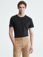 Акція на Футболка бавовняна довга чоловіча Calvin Klein 906108028 L Чорна від Rozetka