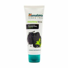 Акція на Детокс-скраб для обличчя Himalaya Herbals Detoxifying Scrub With Activated Charcoal з вугіллям та зеленим чаєм, 75 мл від Eva
