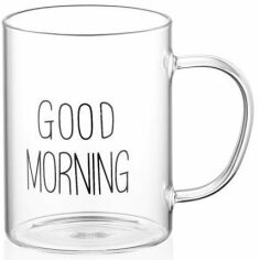 Акция на Набор чашек с ручками Ardesto Good Morning, 420 мл, 2 од., боросиликатное стекло (AR2642GM) от MOYO
