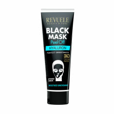Акция на Чорна маска-плівка для обличчя Revuele Black Mask Peel Off з гіалуроновою кислотою, 80 мл от Eva