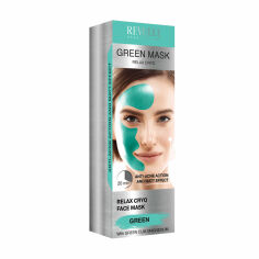 Акція на Зелена маска для обличчя Revuele Green Mask Cryo Effect проти акне, 80 мл від Eva