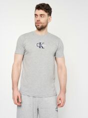 Акція на Футболка бавовняна довга чоловіча Calvin Klein Jeans 11058.2 2XL Сіра від Rozetka