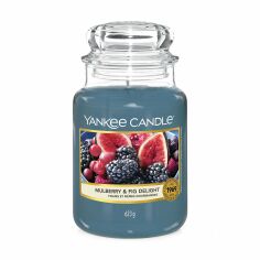 Акция на Ароматична свічка в банці Yankee Candle Mulberry & Fig Delight, 623 г от Eva