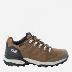 Акція на Жіночі кросівки для трекінгу з мембраною Jack Wolfskin Refugio Texapore Low 4050821-5238 39 (5.5UK) 24.7 см Коричневі з помаранчевим від Rozetka