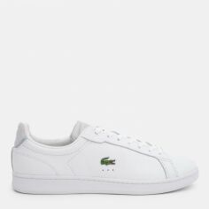 Акция на Чоловічі кеди низькі Lacoste Carnaby Pro 745SMA0062-14X 42 (T8) 26.5 см WHT/LT GRY от Rozetka