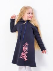 Акция на Дитяче плаття для дівчинки Носи своє 6182-025-33 116 см Чорно-сині квіти (p-7396-93229) от Rozetka