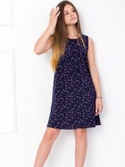 Акция на Підліткова літня сукня для дівчинки Носи своє 6205-002-1 140 см Квіточки на чорно-синьому (p-5886-76853) от Rozetka