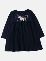 Акція на Дитяче плаття для дівчинки Flamingo 100-417 104 см Темно-синє від Rozetka