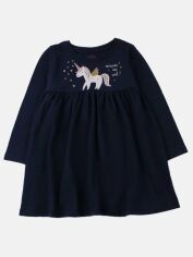 Акція на Дитяче плаття для дівчинки Flamingo 100-417 116 см Темно-синє від Rozetka