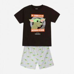 Акция на Піжама літня дитяча (футболка + шорти) Disney 2200008888 110-116 см Коричнева от Rozetka