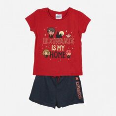 Акция на Піжама літня дитяча (футболка + шорти) Disney 2200009098 122-128 см Темно-Червона от Rozetka