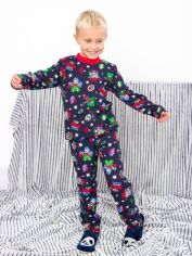 Акція на Піжама дитяча (футболка з довгими рукавами + штани) Носи своє 6076-024-4 92 см Brawl Stars (чорно-синя) (p-4174-56829) від Rozetka