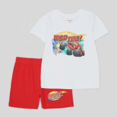 Акція на Дитяча літня піжама для хлопчика Disney BMM 52 04 115 128 см Біла/Червона від Rozetka