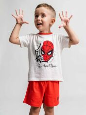 Акція на Дитячий літній комплект (футболка + шорти) для хлопчика Disney Spiderman 2900001165 86 см Червоний від Rozetka