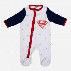 Акція на Дитячий комбінезон-сліп для хлопчика Disney Super man SUP 51 05 269 86-92 см Білий/Червоний від Rozetka