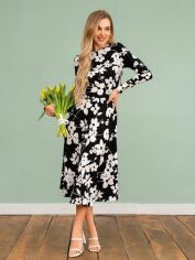 Акція на Плаття міді жіноче ISSA PLUS 13477A L Чорне від Rozetka