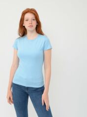 Акція на Футболка бавовняна жіноча Sol's Imperial Women 11502220 XL Блакитна від Rozetka