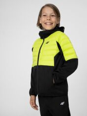 Акция на Дитяча демісезонна стьобана куртка для хлопчика 4F 4FJSS23TTJAM072-45S 128 см Зелена от Rozetka