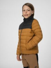 Акція на Дитяча демісезонна куртка для хлопчика 4F 4FJSS23TDJAM077-81S 134 см Коричнева від Rozetka