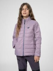 Акція на Дитяча демісезонна куртка для дівчинки 4F 4FJSS23TDJAF073-52S 134 см Фіолетова від Rozetka