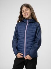 Акція на Підліткова демісезонна куртка для дівчинки 4F 4FJSS23TTJAF069-31S 146 см Синя від Rozetka