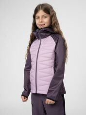 Акція на Дитяча демісезонна куртка для дівчинки 4F 4FJSS23TTJAF069-50S 122 см Фіолетова від Rozetka