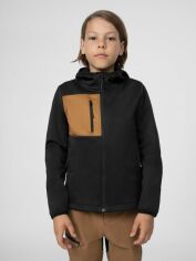 Акция на Вітровка softshell дитяча 4F 4FJSS23TSOFM041-20S 164 см Чорна от Rozetka