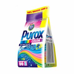 Акція на Пральний порошок Purox Color для кольорової білизни, 66 циклів прання, 5.5 кг від Eva