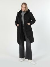 Акция на Куртка демісезонна довга з капюшоном жіноча Colin's CL1060243BLK XS Black от Rozetka