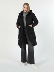 Акція на Куртка демісезонна довга з капюшоном жіноча Colin's CL1060243BLK XS Чорна від Rozetka
