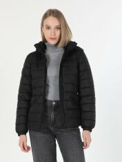 Акція на Куртка демісезонна коротка з капюшоном жіноча Colin's CL1060247BLK XS Чорна від Rozetka