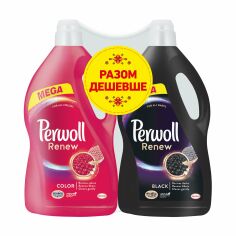 Акція на Набір засобів для делікатного прання Perwoll Renew Color, 3.74 л + Perwoll Renew Black, 3.74 л від Eva