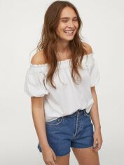 Акція на Топ жіночий H&M XAZ341859DYSX M Білий від Rozetka