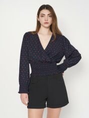 Акция на Блузка жіноча Vero Moda XAZ386948XQTS M Темно-синя от Rozetka