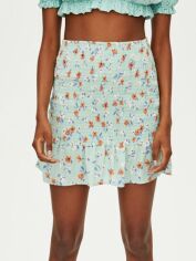 Акція на Спідниця міні літня жіноча Pull & Bear XAZ260718USBP L Салатова з різнокольоровим від Rozetka