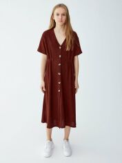 Акція на Плаття міді осіннє жіноче Pull & Bear XAZ260332XIRX S Коричневе від Rozetka