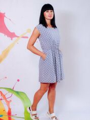 Акція на Сукня коротка літня жіноча Носі своє 8131-077 48 Горох на сірому (p-5047-69733) від Rozetka