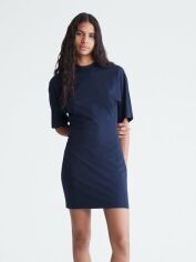 Акція на Сукня-футболка коротка літня жіноча Calvin Klein 970272798 XS Синя від Rozetka