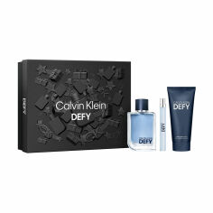 Акція на Парфумований набір чоловічий Calvin Klein Defy (туалетна вода, 100 мл + гель для волосся та тіла, 100 мл + туалетна вода, 10 мл) від Eva