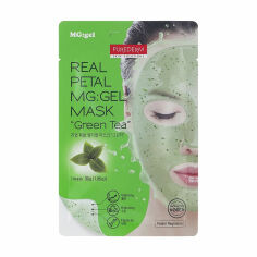 Акція на Гідрогелева маска для обличчя Purederm Real Petal MG:Gel Mask Green Tea, 30 г від Eva