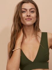 Акція на Верхня частина купальника жіноча H&M 6890059RP6 34 Хакі від Rozetka