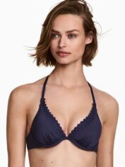Акція на Верхня частина купальника жіноча H&M 4971465dlog 75B Темно-синя від Rozetka