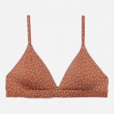 Акція на Верхня частина купальника жіноча H&M XAZ339450IFKV 38 Коричнева в білий горох від Rozetka