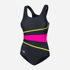 Акція на Суцільний купальник жіночий Aqua Speed Stella 6889 352-331 38 (M) Сірий/Рожевий/Зелений лайм від Rozetka